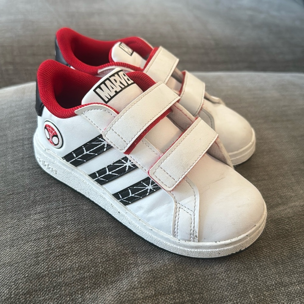 Kids Spider-Man adidas sneakers size 10